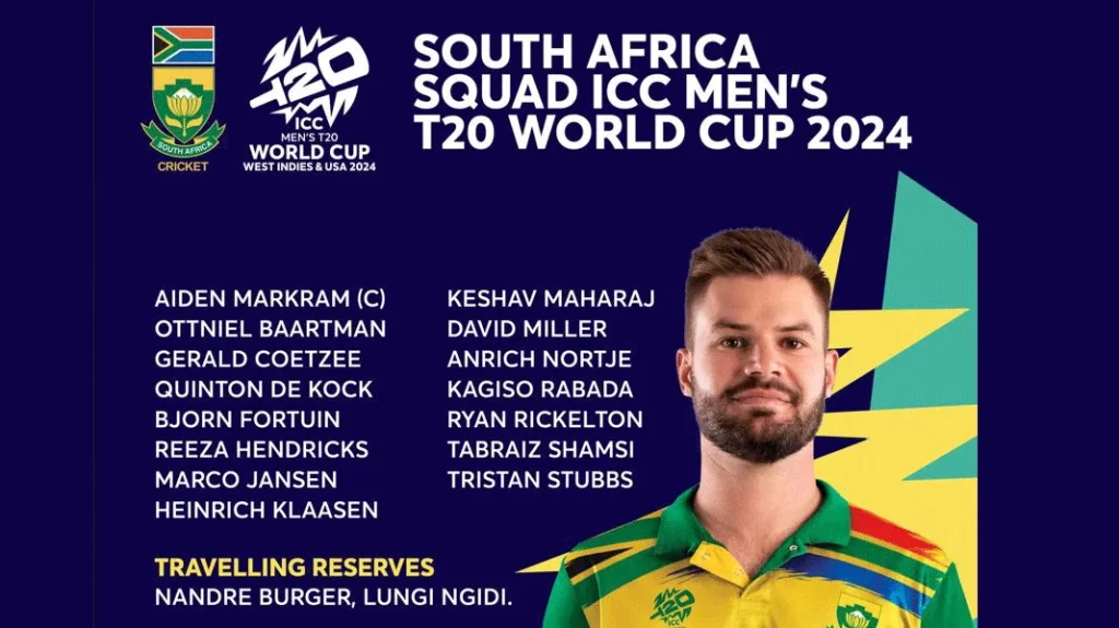 South Africa t20 world cup team