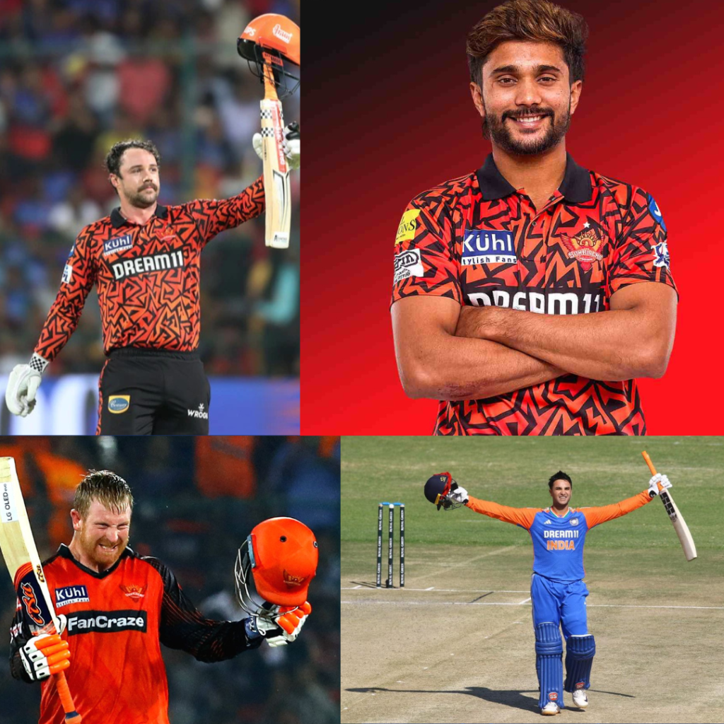 SRH Six-Hitting Powerhouses: Players like Travis Head, Abhishek Sharma, and Heinrich Klaasen are set to dominate IPL 2025 with their explosive batting and boundary-hitting prowess.