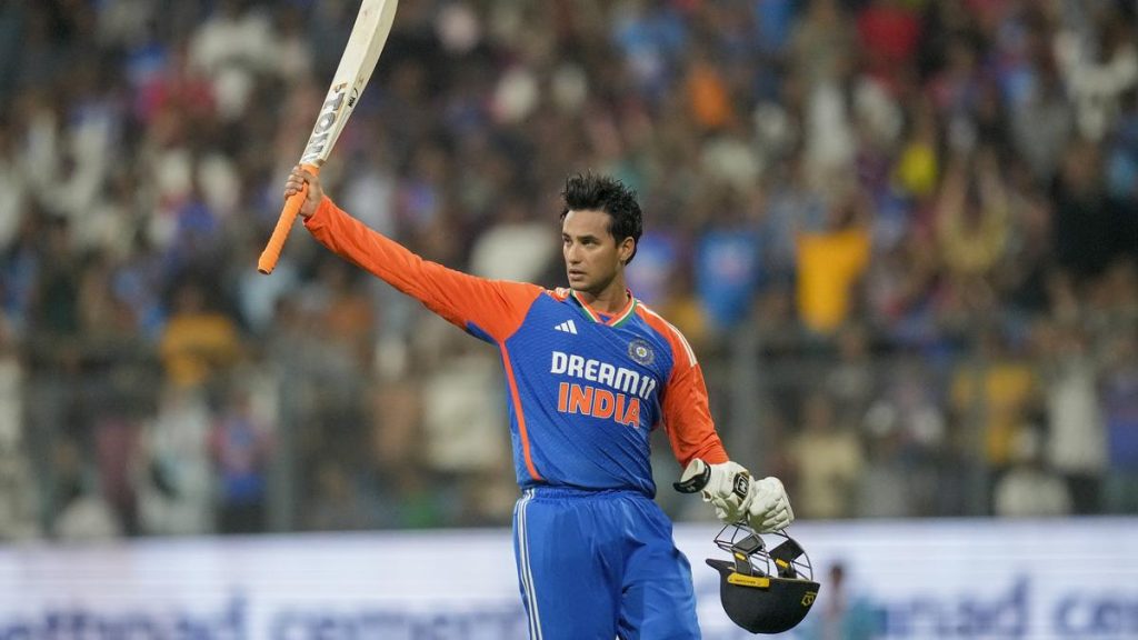 Abhishek Sharma During His Century in 5th t20i